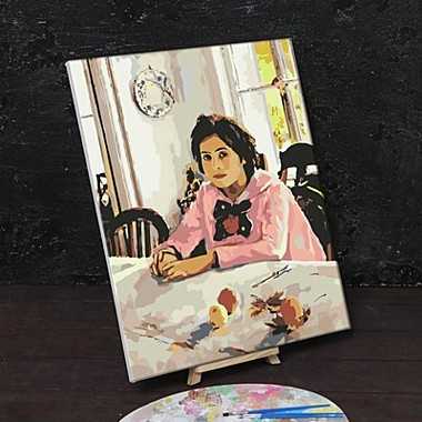Картина по номерам на холсте с подрамником «Девочка с персиками» Валентин Серов 40х50 см