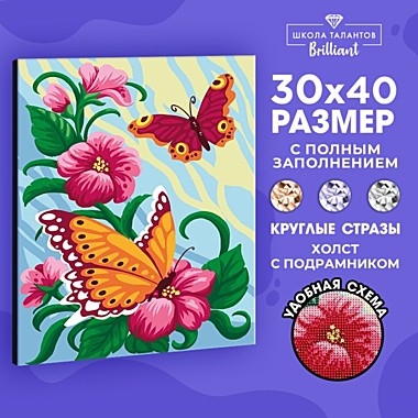 Алмазная вышивка на раме с полным заполнением 