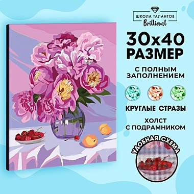 Алмазная вышивка на раме с полным заполнением 